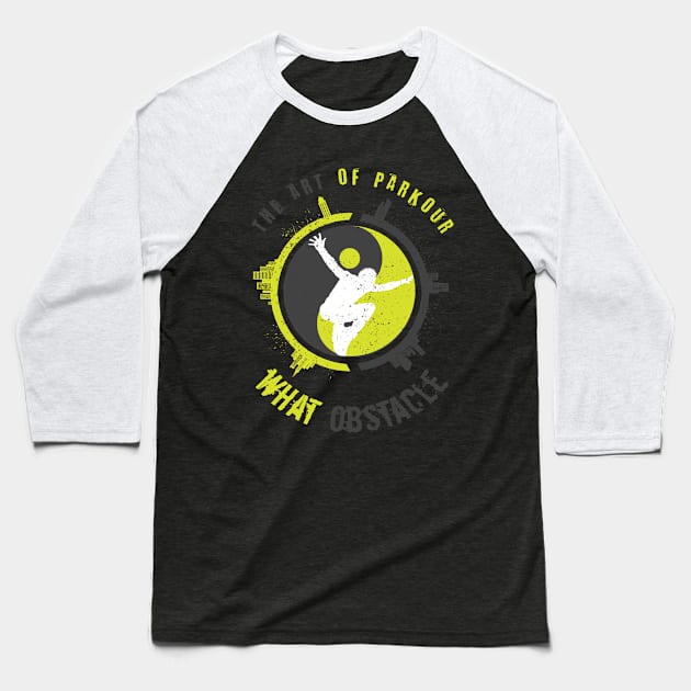 The Art Of Parkour Baseball T-Shirt by EpikArtz